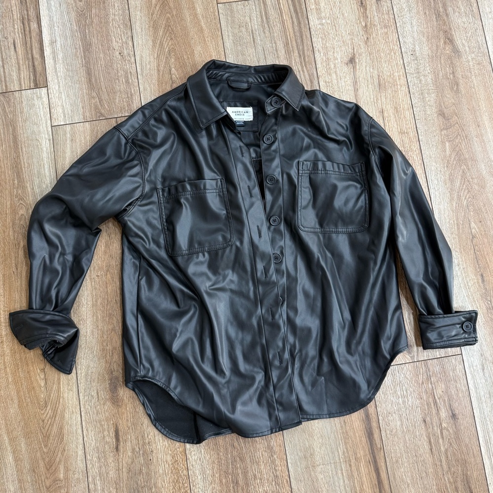 American Eagle Outfitters Black Leather jacket